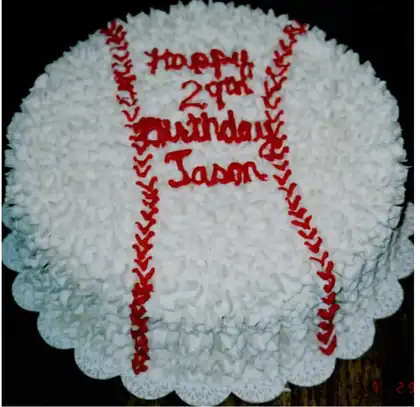 Baseball birthday cake