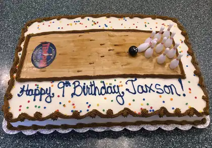 9th birthday bowling cake