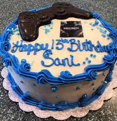 13th birthday cake with game controller
