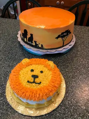 Safari lion smash cake